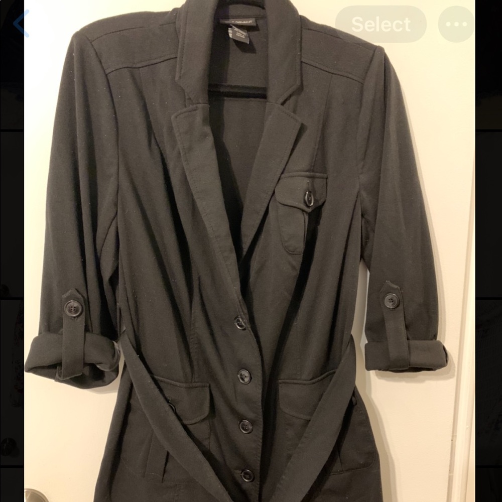Lane Bryant black jacket with adjustable sleeves.